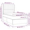 vidaXL Κρεβάτι Boxspring με Στρώμα Σκούρο Γκρι 80x200 εκ. Υφασμάτινο