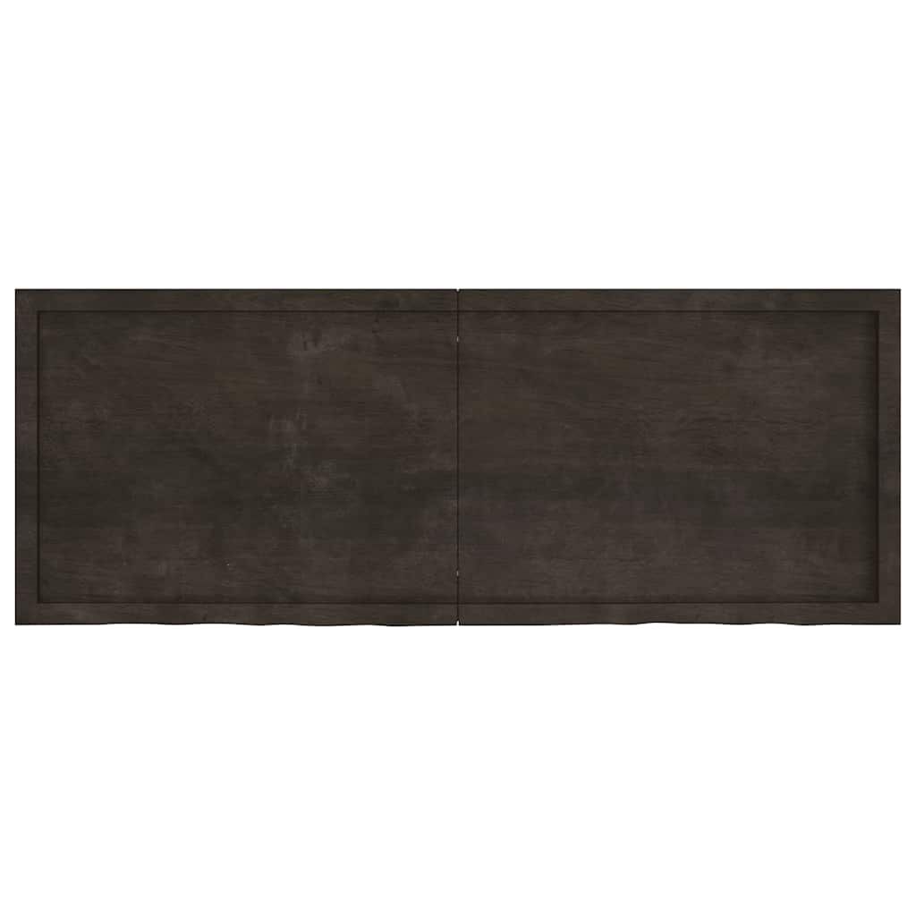 vidaXL Ράφι Τοίχου Σκούρο Καφέ 160x60x(2-6) εκ. Επεξ. Μασίφ Ξύλο Δρυός