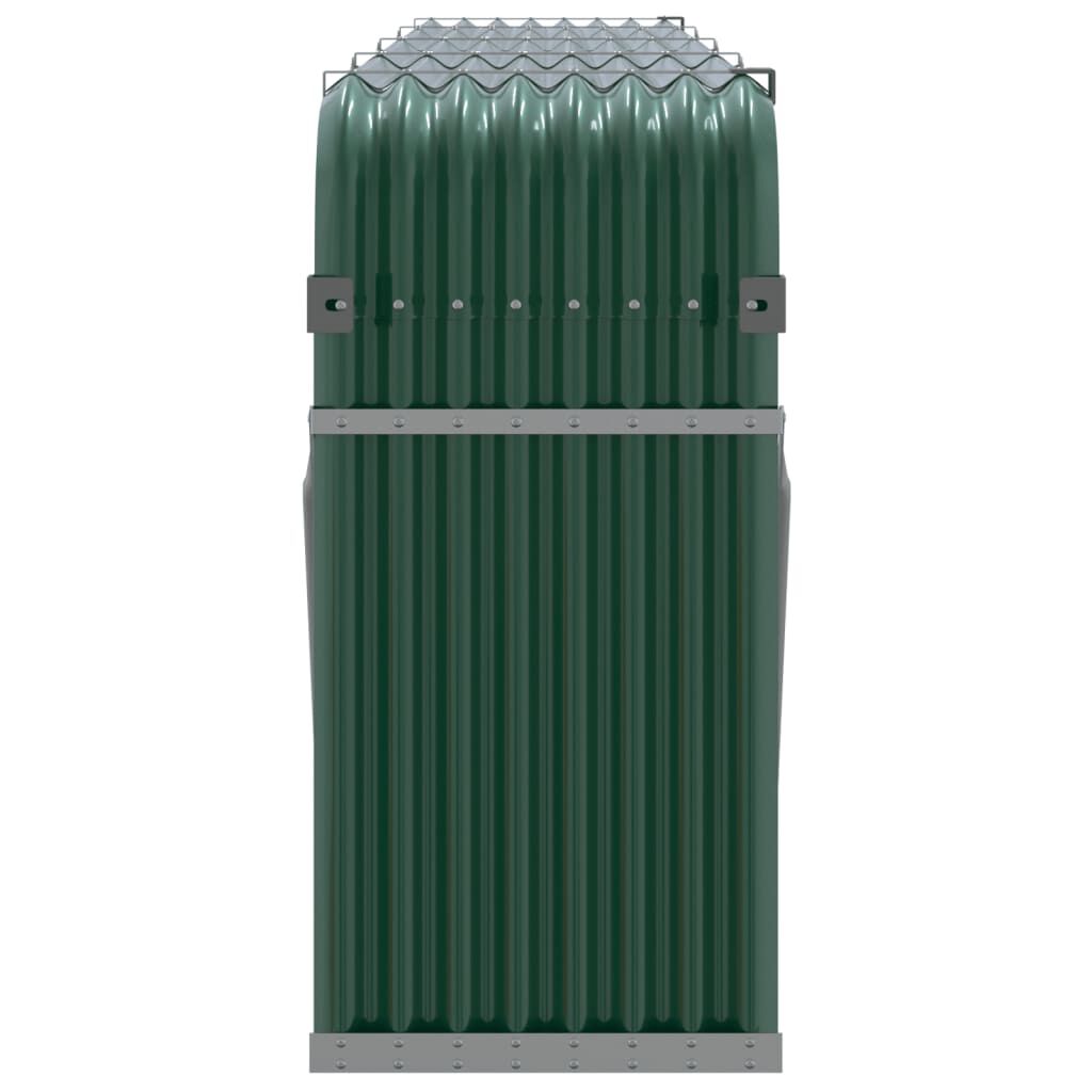 vidaXL Ξυλοθήκη Πράσινη 300 x 45 x 100 εκ. από Γαλβανισμένο Ατσάλι