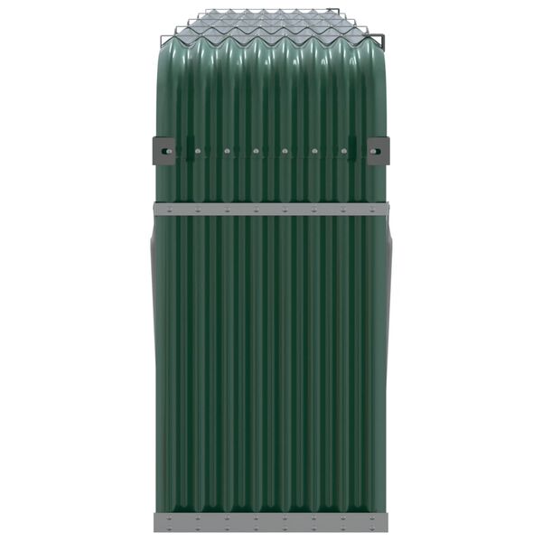 vidaXL Ξυλοθήκη Πράσινη 300 x 45 x 100 εκ. από Γαλβανισμένο Ατσάλι