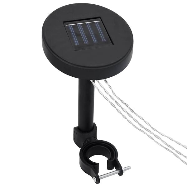 vidaXL Κιόσκι με Κουρτίνα και Φωτάκια LED Λευκό Κρεμ 3 x 3 μ.