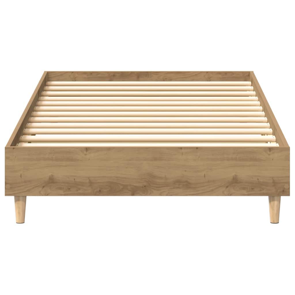 vidaXL Πλαίσιο κρεβατιού χωρίς στρώμα Artisan Oak 100x200 cm