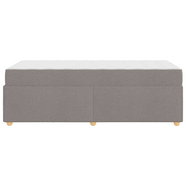 vidaXL Σκελετός κρεβατιού με στρώμα Άλλο Taupe 90 x 200 cm ύφασμα