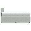 vidaXL Κρεβάτι Boxspring με Στρώμα Ανοιχτό Γκρι 90x190 εκ. Βελούδινο