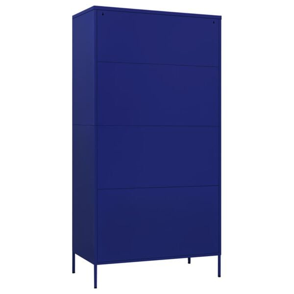 vidaXL Ντουλάπα Ναυτικό Μπλε 90 x 50 x 180 εκ. από Ατσάλι