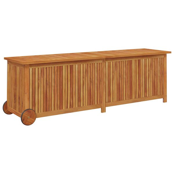 vidaXL Μπαούλο Αποθήκευσης Κήπου με Ρόδες 150x50x58 εκ. Μασίφ Ακακία