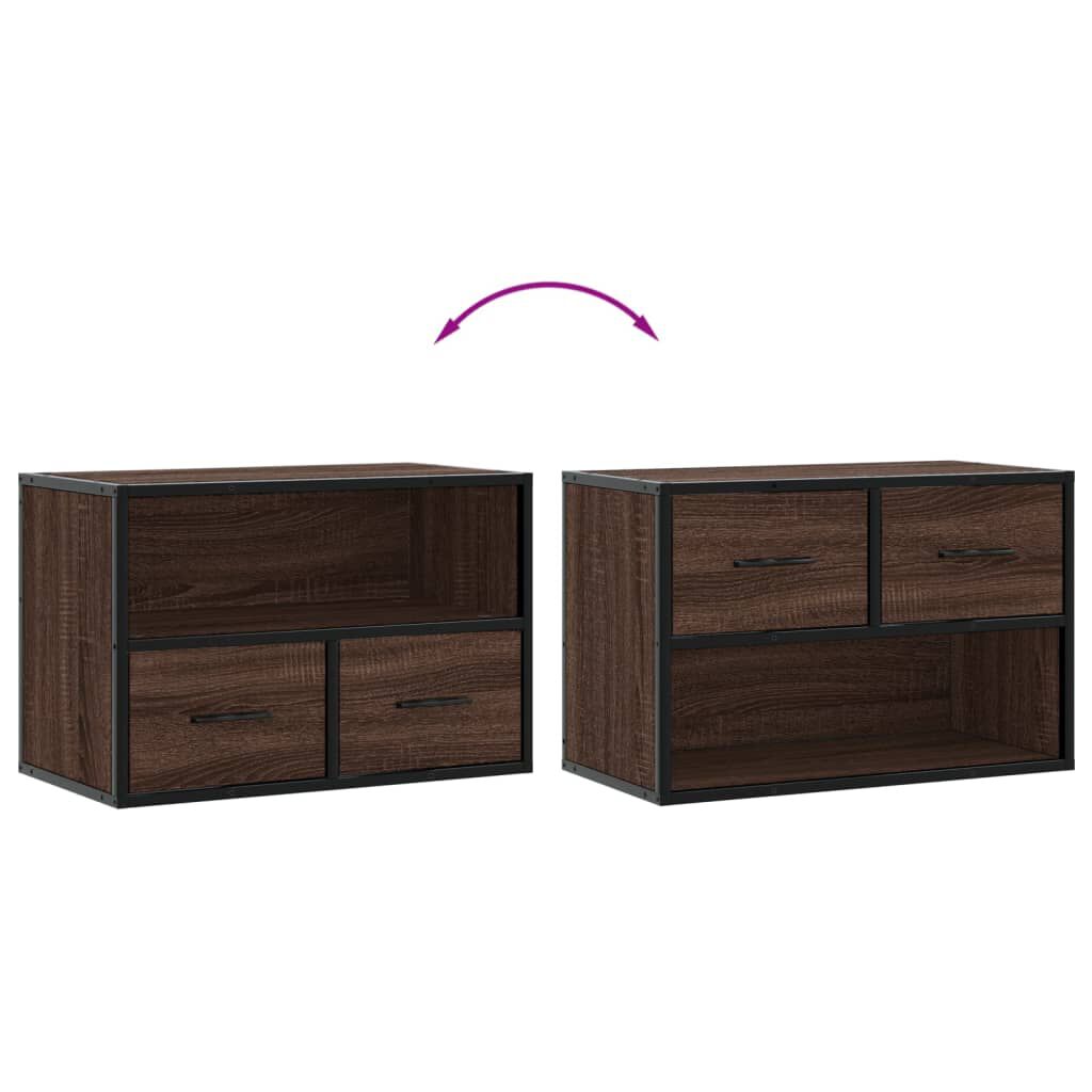 vidaXL Έπιπλο Τηλεόρασης Καφέ Δρυς 60x31x39,5 εκ. Επεξεργασμένο Ξύλο
