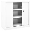 vidaXL Ντουλάπι με Συρόμενη Πόρτα Λευκό 90 x 40 x 90 εκ. Ατσάλινο