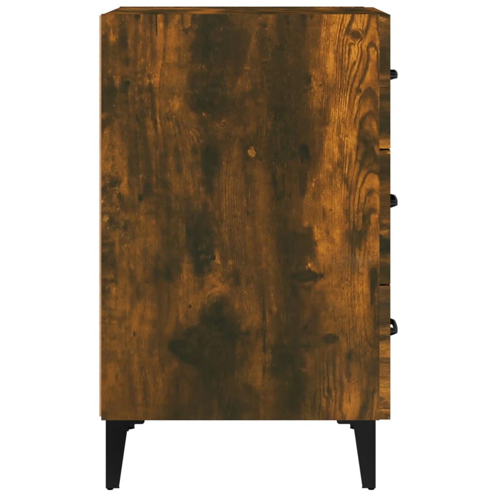 vidaXL Κομοδίνο Καπνιστή Δρυς 40 x 40 x 66 εκ. από Επεξεργασμένο Ξύλο