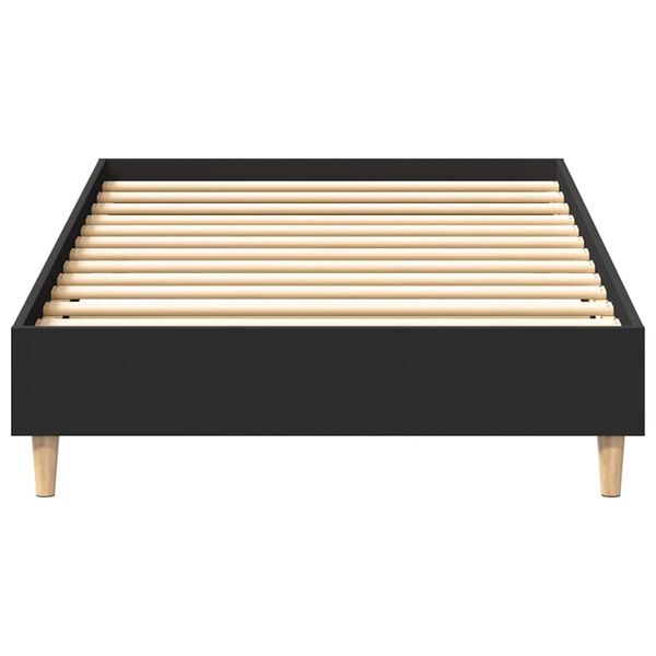 vidaXL Πλαίσιο κρεβατιού χωρίς στρώμα Μαύρο 90x190 cm