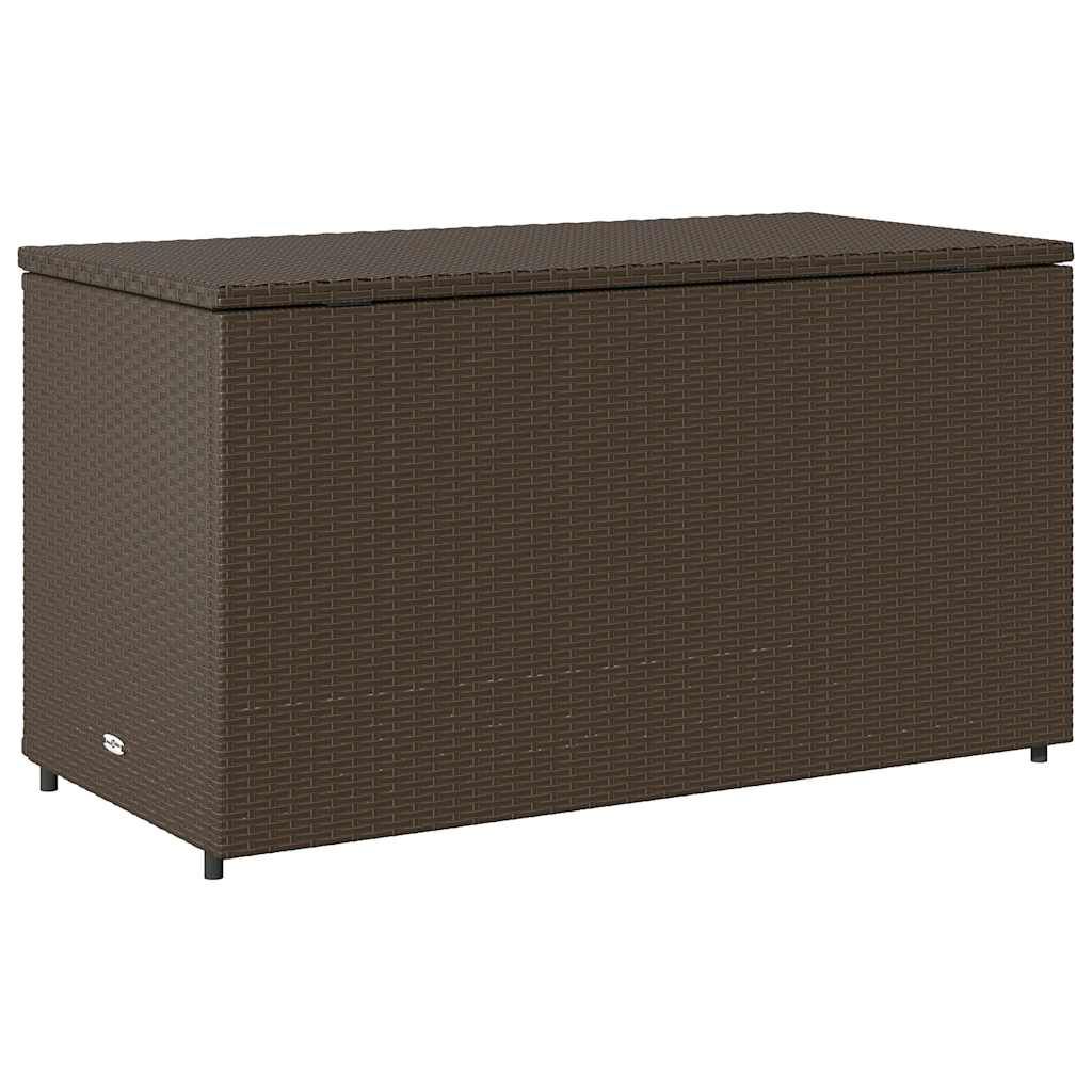 vidaXL Ντουλάπι Αποθήκευσης Κήπου Καφέ 110x55x60,5 εκ. Συνθετικό Ρατάν