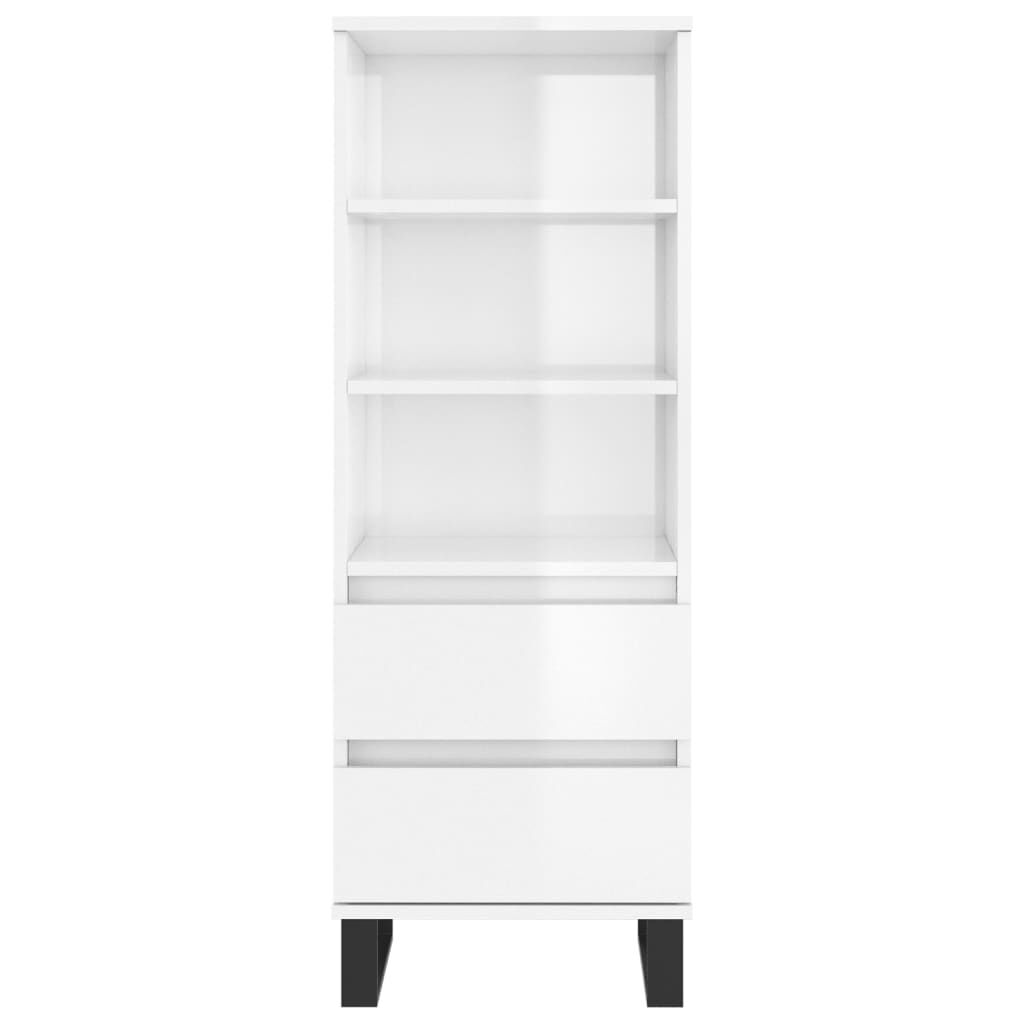 vidaXL Ντουλάπι Γυαλιστερό λευκό 40x36x110 εκ. από Επεξεργασμένο Ξύλο
