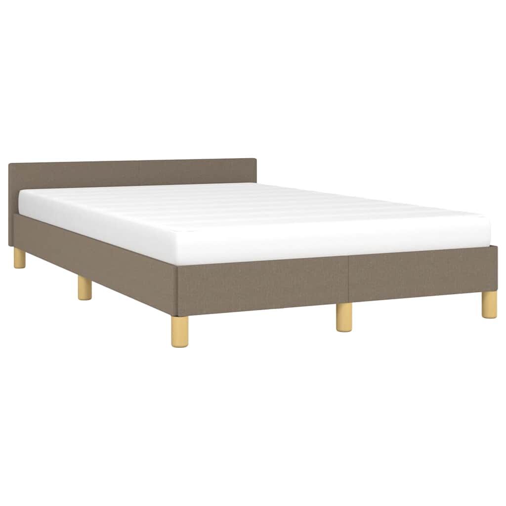 vidaXL Σκελετός Κρεβατιού Χωρίς Στρώμα Taupe 120x200 εκ. Υφασμάτινο