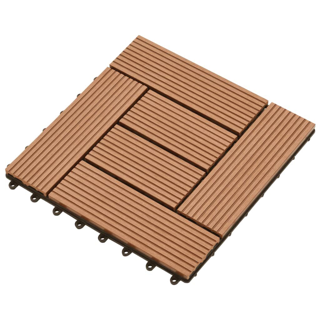 Πλακάκια Deck 11 τεμ. Καφέ 30 x 30 εκ. / 1 τ.μ. WPC