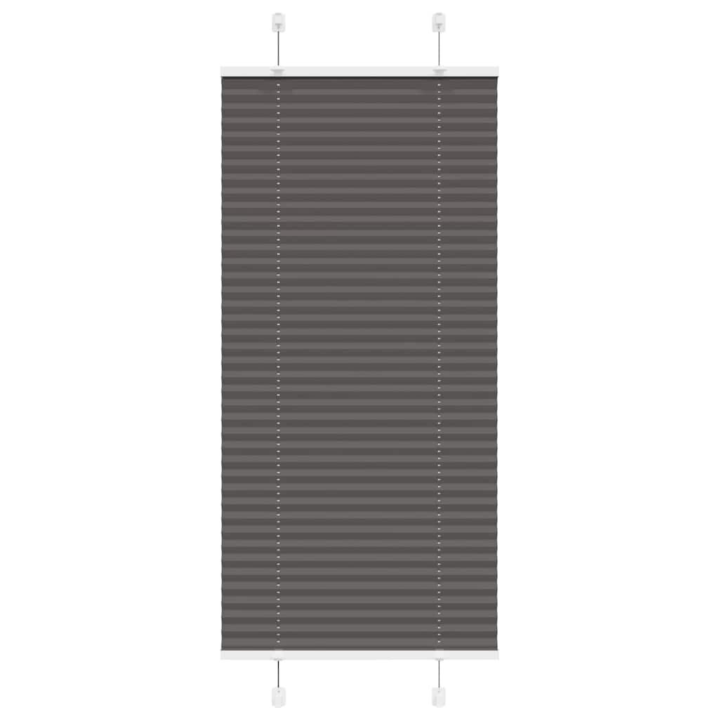 vidaXL Πλισέ περσίδα Μαύρο 60x100 cm Πλάτος υφάσματος 59,4 cm