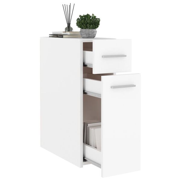 vidaXL Συρταριέρα Γενικής Χρήσης Λευκή 20 x 45,5 x 60 εκ. Επεξ. Ξύλο