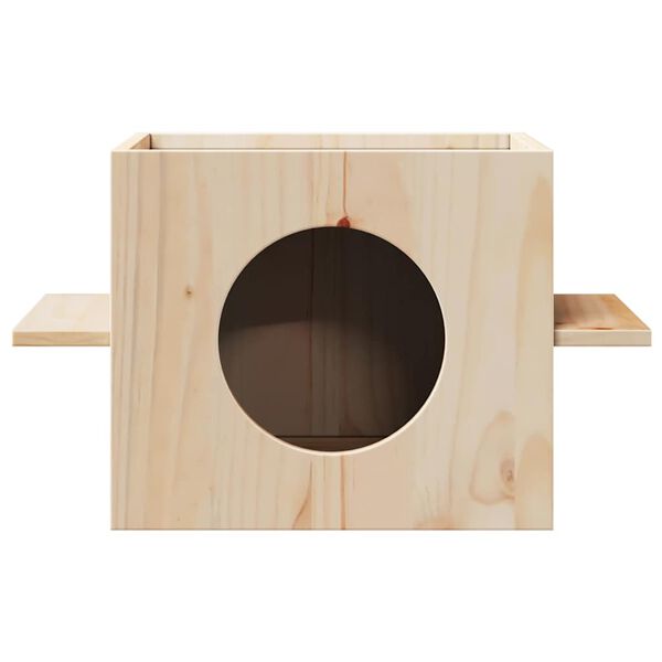 vidaXL Σπίτι για γάτες 51x35x30 cm από μασίφ ξύλο πεύκο