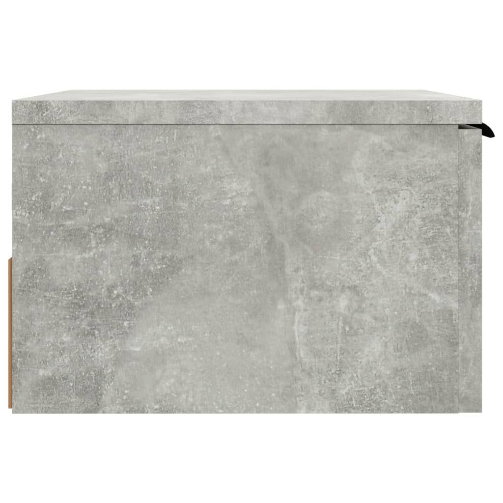 vidaXL Κομοδίνο Επιτοίχιο Γκρι Σκυροδέματος 34x30x20 εκ.