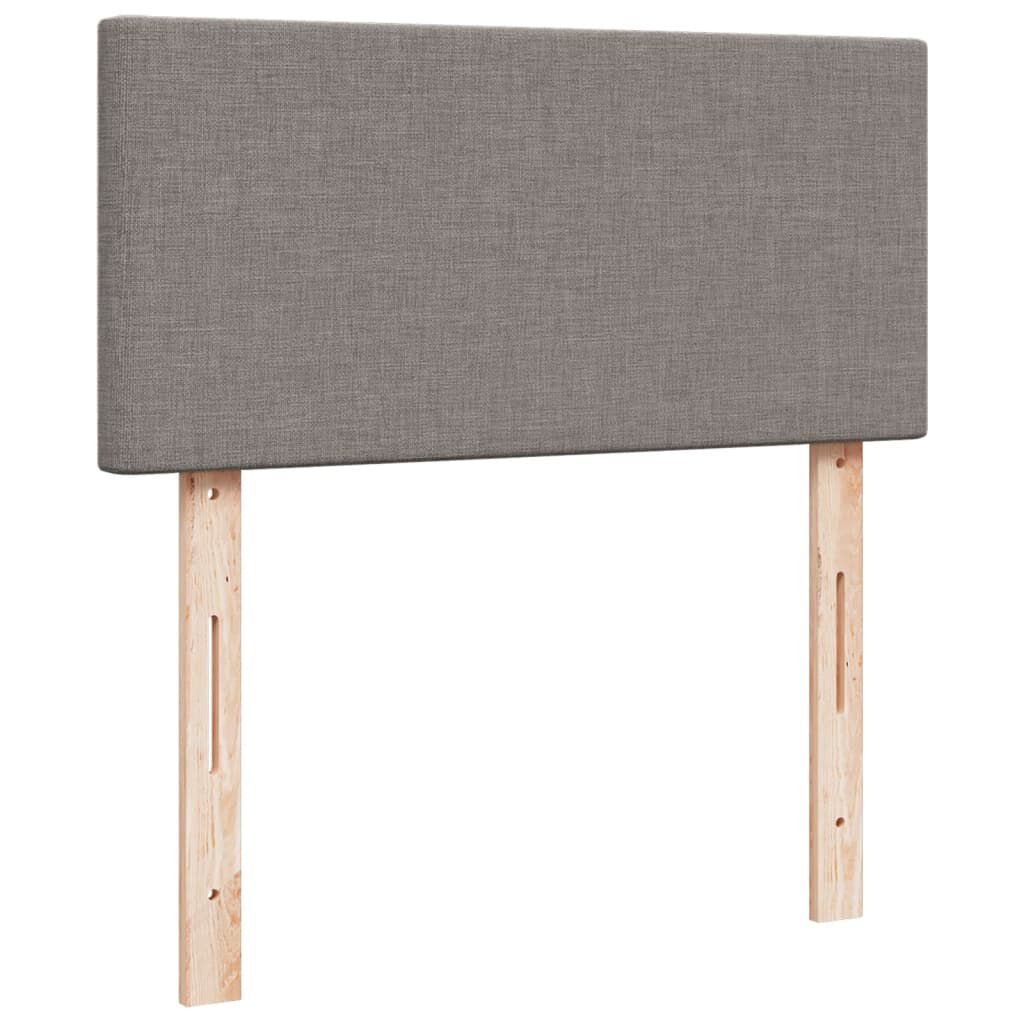 vidaXL Κρεβάτι Boxspring με Στρώμα Taupe 80x200 εκ. Υφασμάτινο
