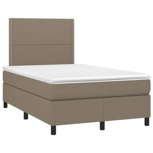 vidaXL &Kappa;&rho;&epsilon;&beta;ά&tau;&iota; Boxspring &mu;&epsilon; &Sigma;&tau;&rho;ώ&mu;&alpha; Taupe 120x190 &epsilon;&kappa;. &Upsilon;&phi;&alpha;&sigma;&mu;ά&tau;&iota;&nu;&omicron;