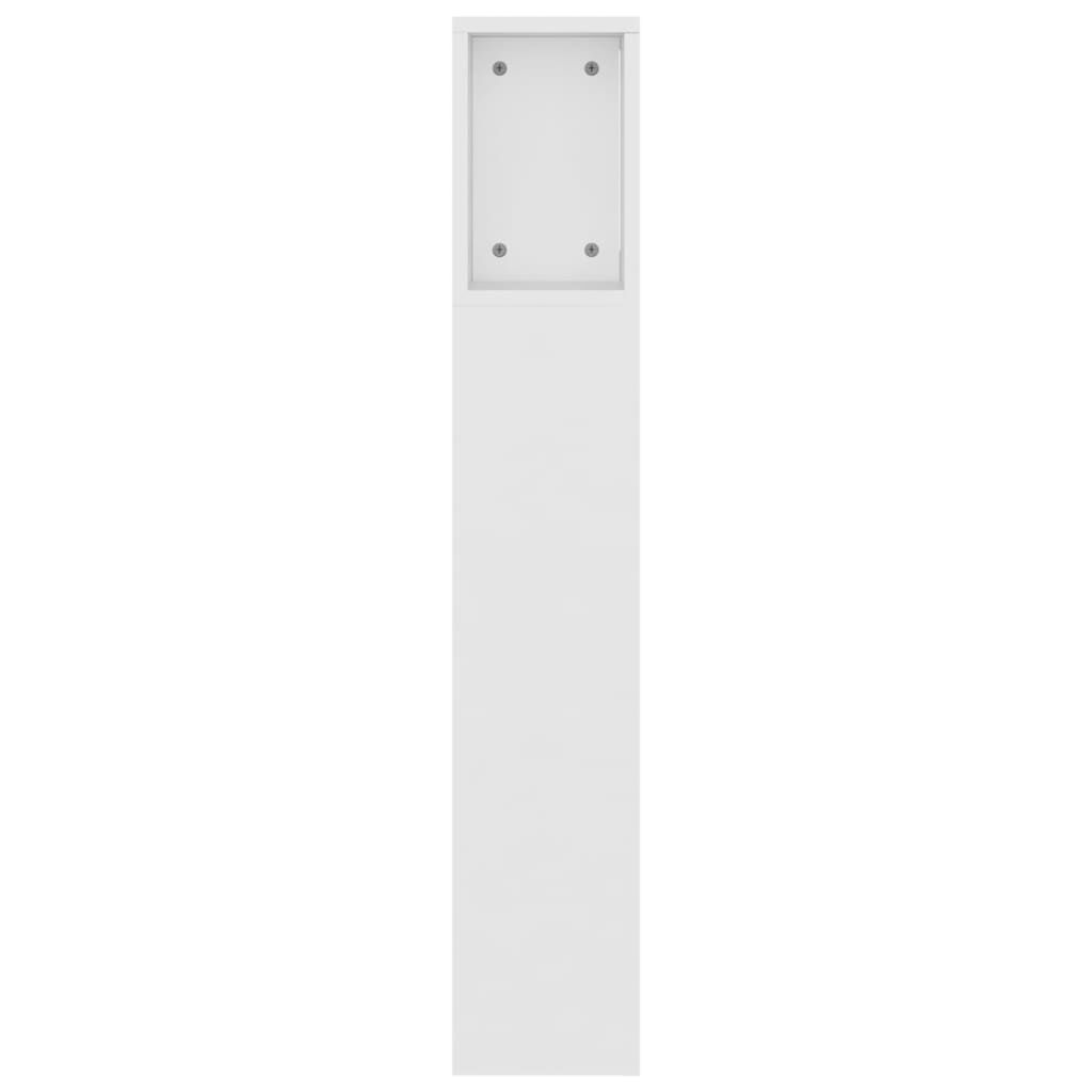 vidaXL Κεφαλάρι Με Αποθηκευτικό Χώρο Λευκό 160 x 18,5 x 104,5 εκ.