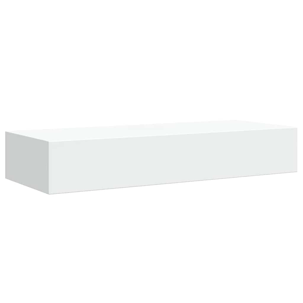 vidaXL Ράφι Επιτοίχιο με Συρτάρι Λευκό 60 x 23,5 x 10 εκ. από MDF