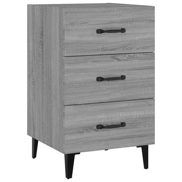vidaXL Κομοδίνο Γκρι Sonoma 40 x 40 x 66 εκ. από Επεξεργασμένο Ξύλο