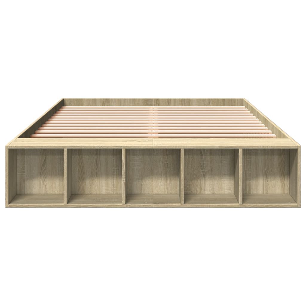vidaXL Πλαίσιο Κρεβατιού Sonoma Δρυς 150x200 εκ. Επεξεργασμένο Ξύλο
