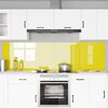 vidaXL Πίσω Πάνελ Κουζίνας 2 pcs Κίτρινο 110 x 60 cm σκληρυμένο γυαλί