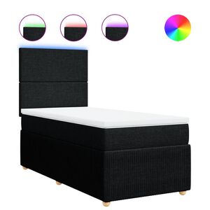 vidaXL &Kappa;&rho;&epsilon;&beta;ά&tau;&iota; Boxspring &mu;&epsilon; &Sigma;&tau;&rho;ώ&mu;&alpha; &Mu;&alpha;ύ&rho;&omicron; 80 x 200 &epsilon;&kappa;. &Upsilon;&phi;&alpha;&sigma;&mu;ά&tau;&iota;&nu;&omicron;