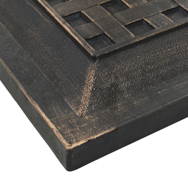 vidaXL Βάση Ομπρέλας Τετράγωνη Μπρονζέ 12 κ. από Συνθετική Ρητίνη