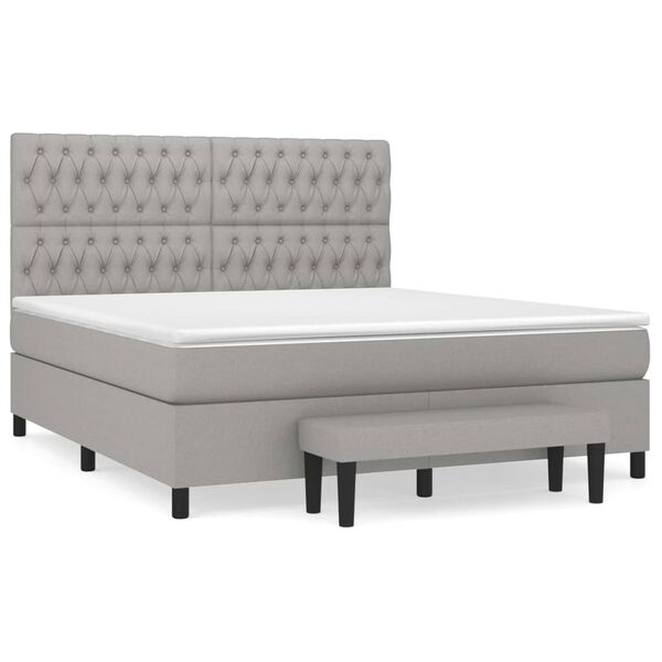 vidaXL &Kappa;&rho;&epsilon;&beta;ά&tau;&iota; Boxspring &mu;&epsilon; &Sigma;&tau;&rho;ώ&mu;&alpha; &Alpha;&nu;&omicron;&iota;&chi;&tau;ό &Gamma;&kappa;&rho;&iota; 180x200 &epsilon;&kappa;. &Upsilon;&phi;&alpha;&sigma;&mu;ά&tau;&iota;&nu;&omicron;