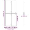 vidaXL Τοίχος ντους Walk-in Χρυσό και διαφανές 80 x 190 cm