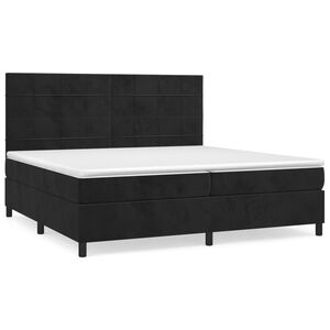 vidaXL &Kappa;&rho;&epsilon;&beta;ά&tau;&iota; Boxspring &mu;&epsilon; &Sigma;&tau;&rho;ώ&mu;&alpha; &Mu;&alpha;ύ&rho;&omicron; 200x200 &epsilon;&kappa;. &Beta;&epsilon;&lambda;&omicron;ύ&delta;&iota;&nu;&omicron;
