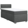 vidaXL Κρεβάτι Boxspring με Στρώμα Σκούρο Γκρι 100x200 εκ. Υφασμάτινο