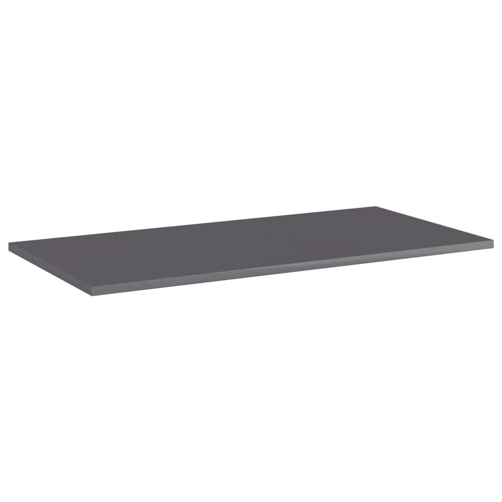vidaXL Ράφια Βιβλιοθήκης 8 τεμ. Γυαλ. Γκρι 80x40x1,5 εκ. Μοριοσανίδα