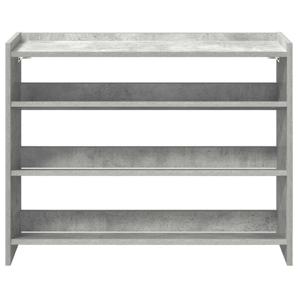Ράφι παπουτσιών vidaXL Γκρι μπετόν 80x25x62 cm Κατασκευασμένο ξύλο
