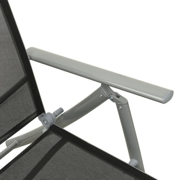 vidaXL Σαλόνι Κήπου 3 Τεμαχίων Ασημί από Textilene / Αλουμίνιο