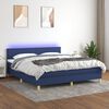 vidaXL &Kappa;&rho;&epsilon;&beta;ά&tau;&iota; Boxspring &mu;&epsilon; &Sigma;&tau;&rho;ώ&mu;&alpha; & LED &Mu;&pi;&lambda;&epsilon; 160x200 &epsilon;&kappa;. &Upsilon;&phi;&alpha;&sigma;&mu;ά&tau;&iota;&nu;&omicron;