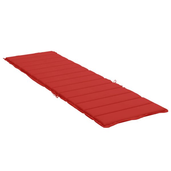 vidaXL Μαξιλάρι Ξαπλώστρας Κόκκινο 200 x 60 x 3 εκ. από Ύφασμα Oxford