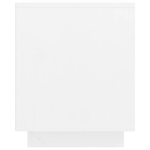 vidaXL Έπιπλο Τηλεόρασης Λευκό 74 x 35 x 44 εκ. από Μασίφ Ξύλο Πεύκου
