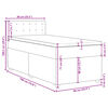 vidaXL Κρεβάτι Boxspring με Στρώμα Μαύρο 90x190 εκ.Υφασμάτινο