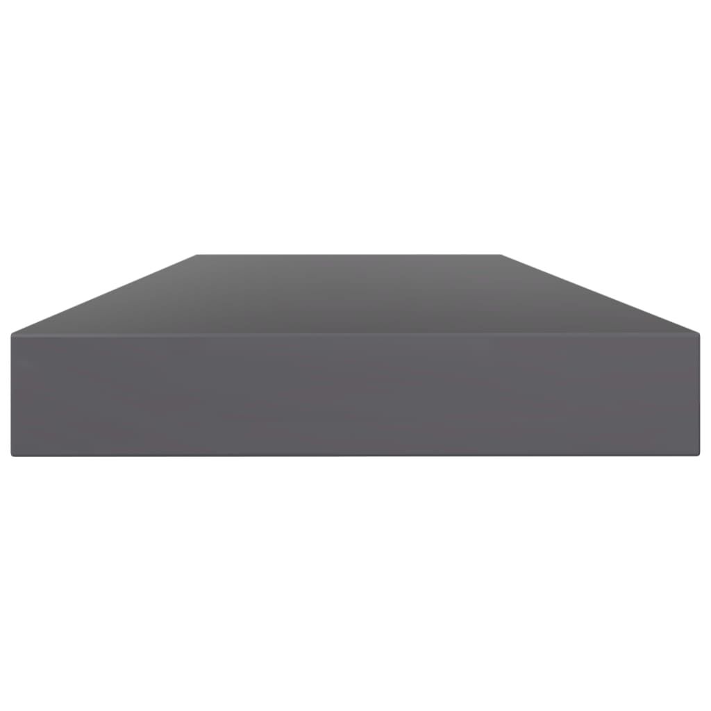 vidaXL Ράφια Βιβλιοθήκης 4 τεμ. Γυαλ. Γκρι 80x10x1,5 εκ. Μοριοσανίδα