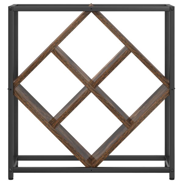 VidaXL Ραφιέρα Κρασιού Καπνιστή Δρυός 51x18x52,5 εκ. Κατασκευασμένο Ξύλο