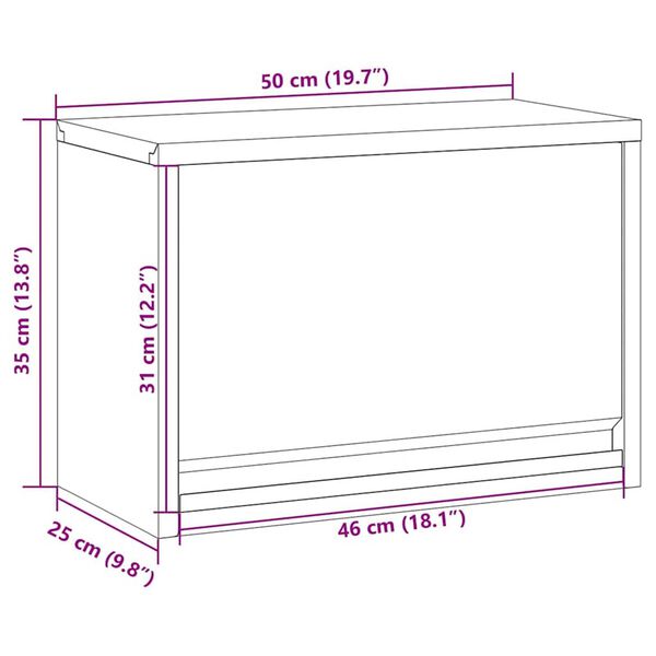 vidaXL Ντουλάπα Εργαλείων Κόκκινο και γκρι 50 x 25 x 35 εκ.