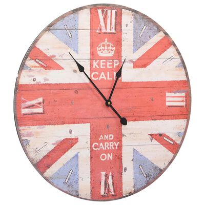 vidaXL Ρολόι Τοίχου Vintage Ηνωμένο Βασίλειο 60 εκ.