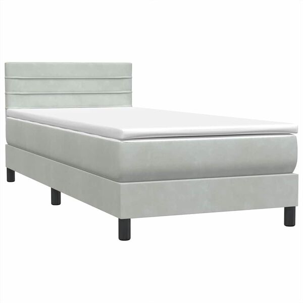 vidaXL &Kappa;&rho;&epsilon;&beta;ά&tau;&iota; Boxspring &mu;&epsilon; &Sigma;&tau;&rho;ώ&mu;&alpha; &Alpha;&nu;&omicron;&iota;&chi;&tau;ό &Gamma;&kappa;&rho;&iota; 100x210 &epsilon;&kappa;. &Beta;&epsilon;&lambda;&omicron;ύ&delta;&iota;&nu;&omicron;