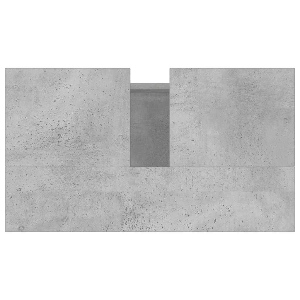 vidaXL Ντουλάπι Μπάνιου Γκρι Σκυροδεμ. 58 x 33 x 60 εκ. Επεξεργ. Ξύλο