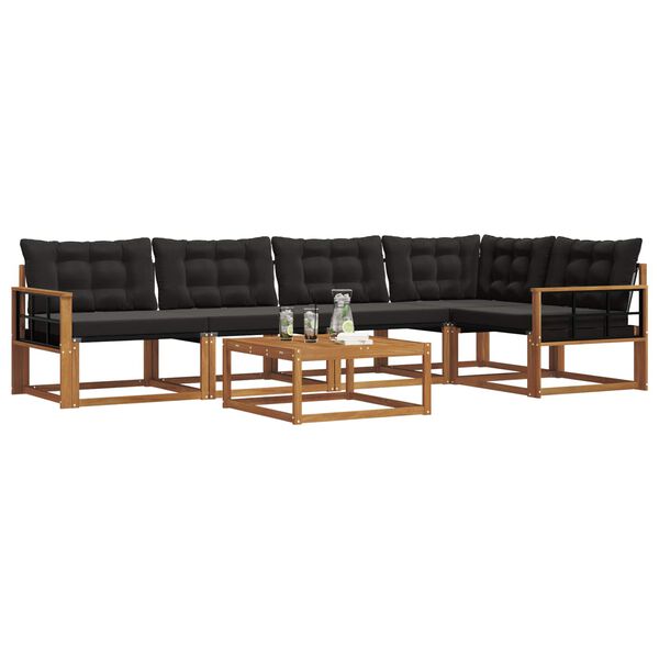 vidaXL &Sigma;&epsilon;&iota;&rho;ά &Kappa;&alpha;&nu;&alpha;&pi;έ &Epsilon;&xi;&omega;&tau;&epsilon;&rho;&iota;&kappa;&omicron;ύ &mu;&epsilon; &mu;&alpha;&xi;&iota;&lambda;ά&rho;&iota; 6 pcs &Phi;&upsilon;&sigma;&iota;&kappa;ό &kappa;&alpha;&iota; &Mu;&alpha;ύ&rho;&omicron;