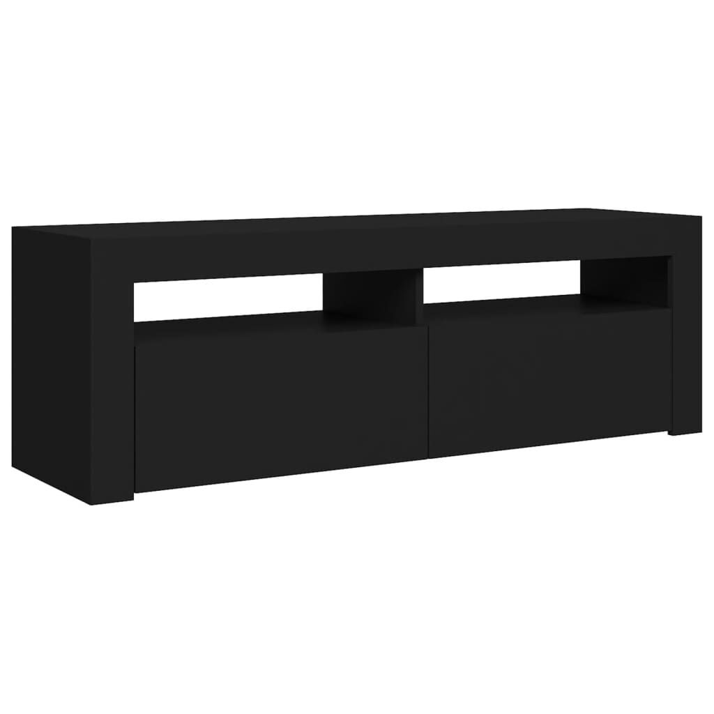 vidaXL Έπιπλο Τηλεόρασης με LED Μαύρο 120x35x40 εκ.